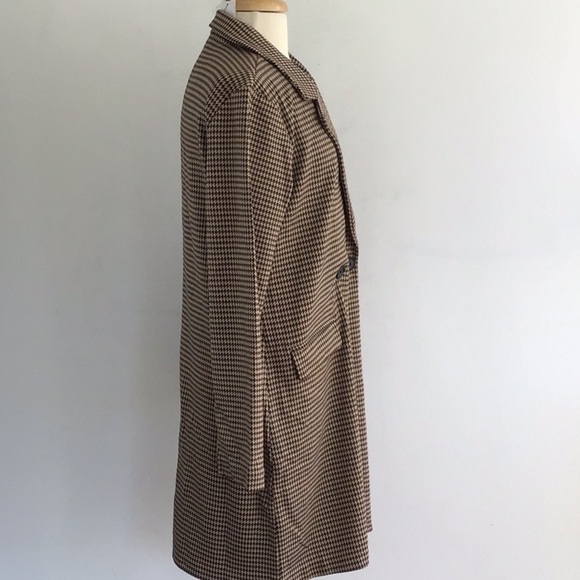 Philosophy brown houndstooth dbl breasted  long blazer. M NWT belt not included - Picture 4 of 9